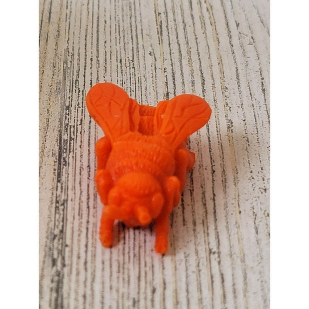 Mini orange rubber bumblebee bug scary toy figure